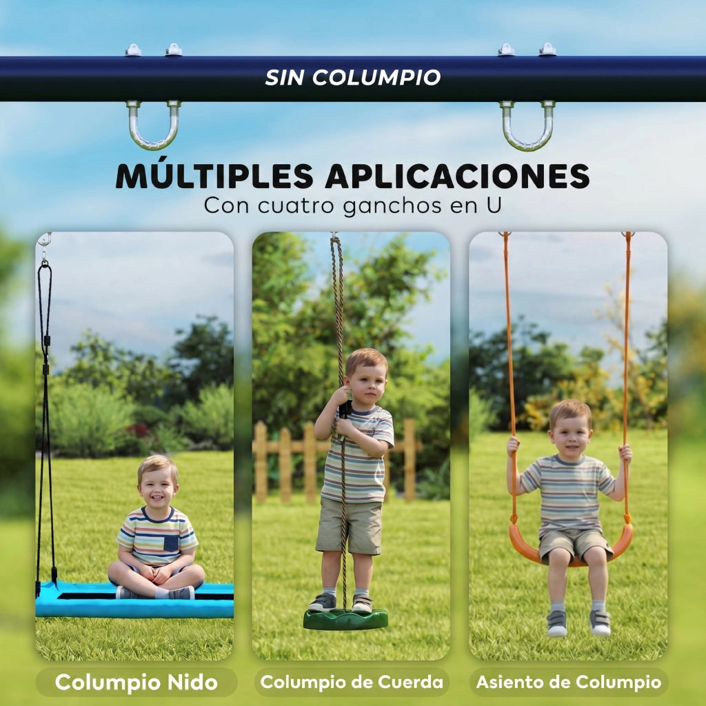 Altalena per Bambini ¨C Minimal ¨C 2 Posti Metallo Blu