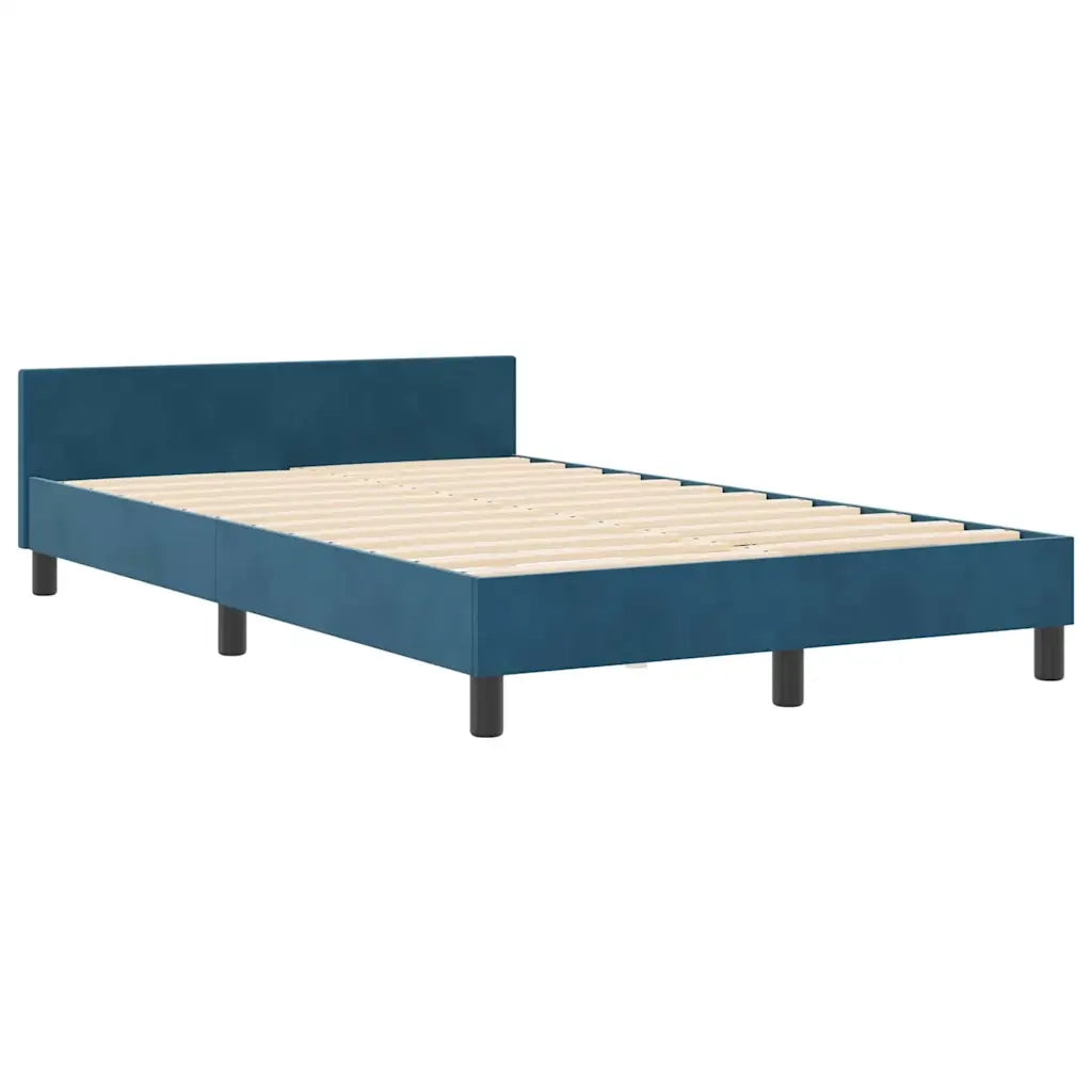 Letto a molle con testiera Blu Scuro 120 x 190 cm Velluto 3344931