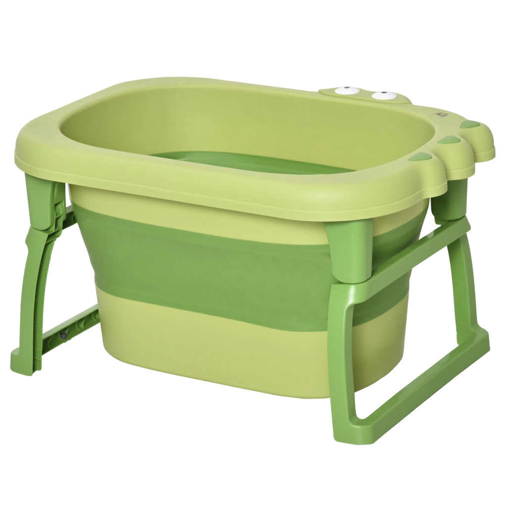 Vasca da bagno per bambini pieghevole ¨C Minimal ¨C plastica antiscivolo verde 75.3x55.4x43cm