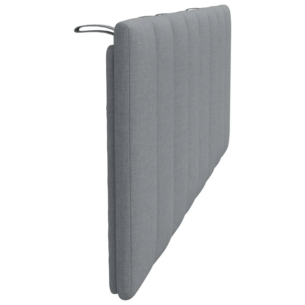 Cuscino Testiera Hanko Grigio Chiaro 140 cm in Tessuto 4019163