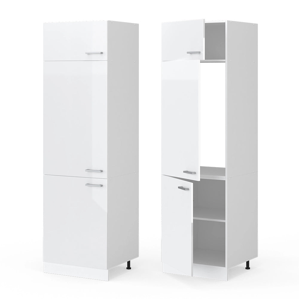 Vicco Dispensa universale Bianco lucido 60 cm con porte