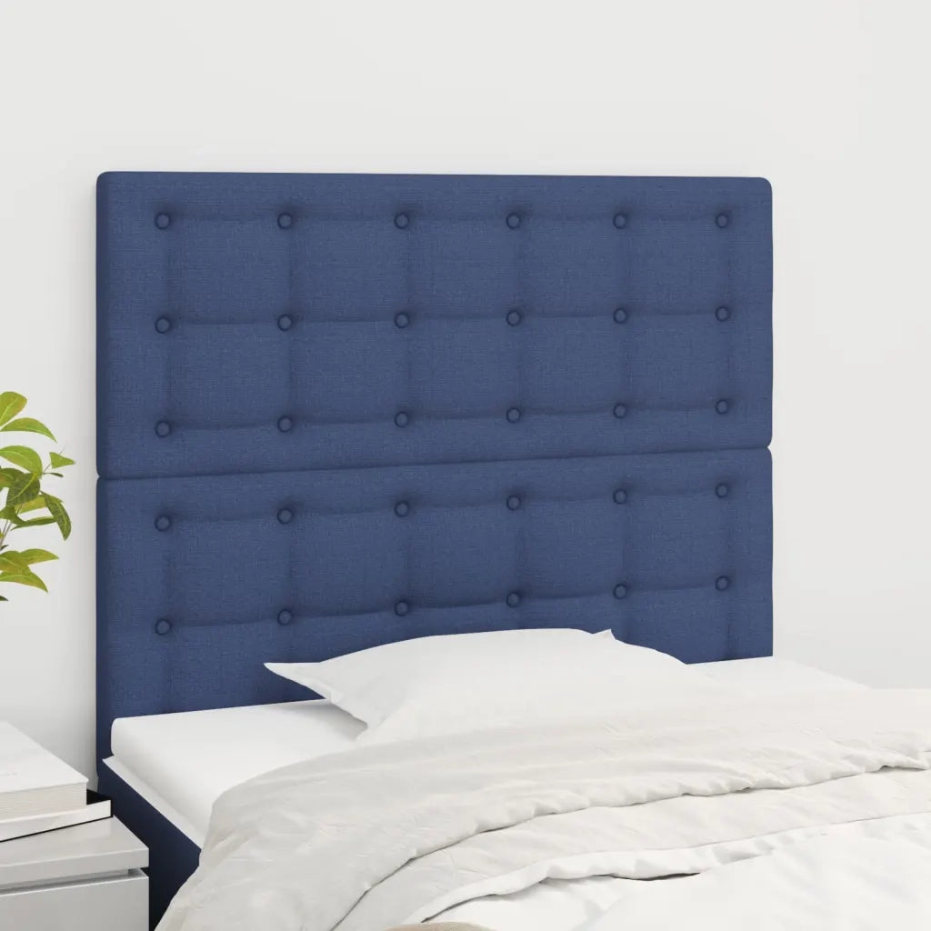 Testiera | Testata Blu 100x5x118/128 cm Tessuto
