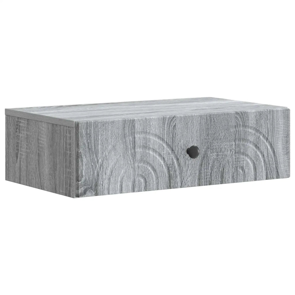 Tavolino da Parete Laterale 59 x 34,5 x 17 cm Grigio Sonoma 898151