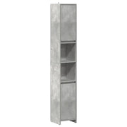 Mobiletto da bagno classico con contenitore 30 x 30 x 183 cm design pulito in legno composito grigio cemento 02_0050732