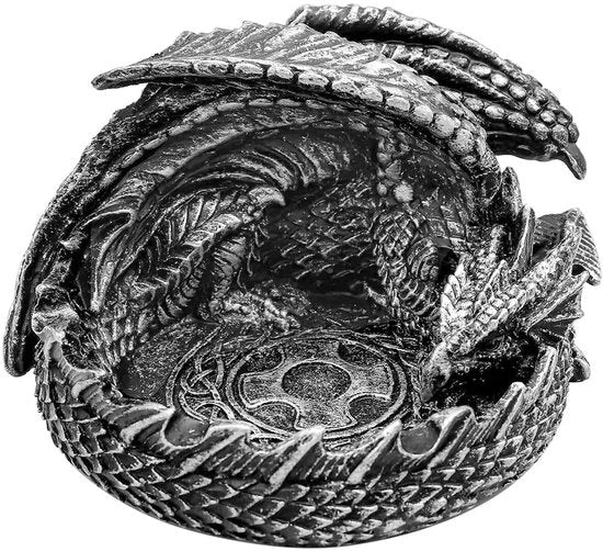 Accessorio per giochi da tavolo - Drago in piedi - Supporto per dadi - Diametro 12 x 10 x 3 cm - Custodia per dadi
