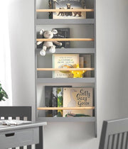 Libreria moderna per parete, decorazione per libreria - 12 x 50 x 118 cm