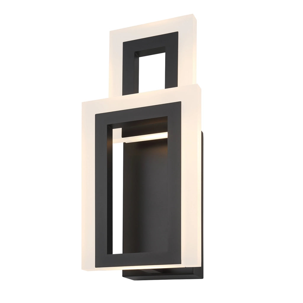 Applique moderna geometrica nera LED 20W Inizio Quintiesse