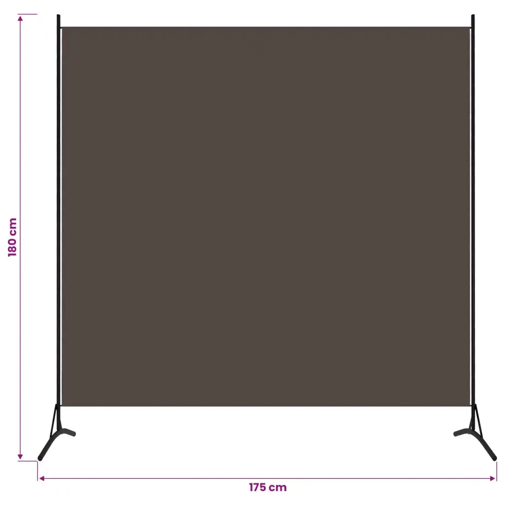 Paravento Marrone 175x180 cm in Tessuto 320736