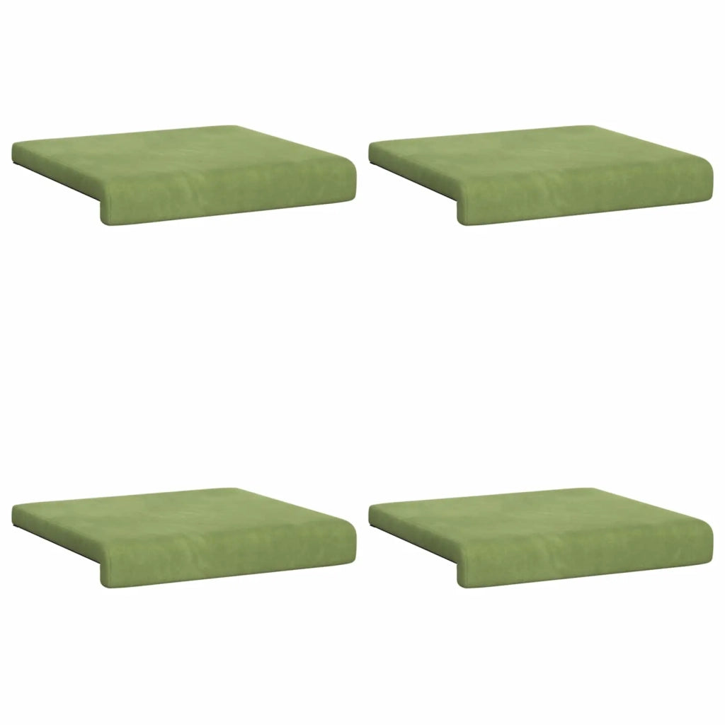 Cuscino per panchina 4 pcs Velluto Verde chiaro 42043101