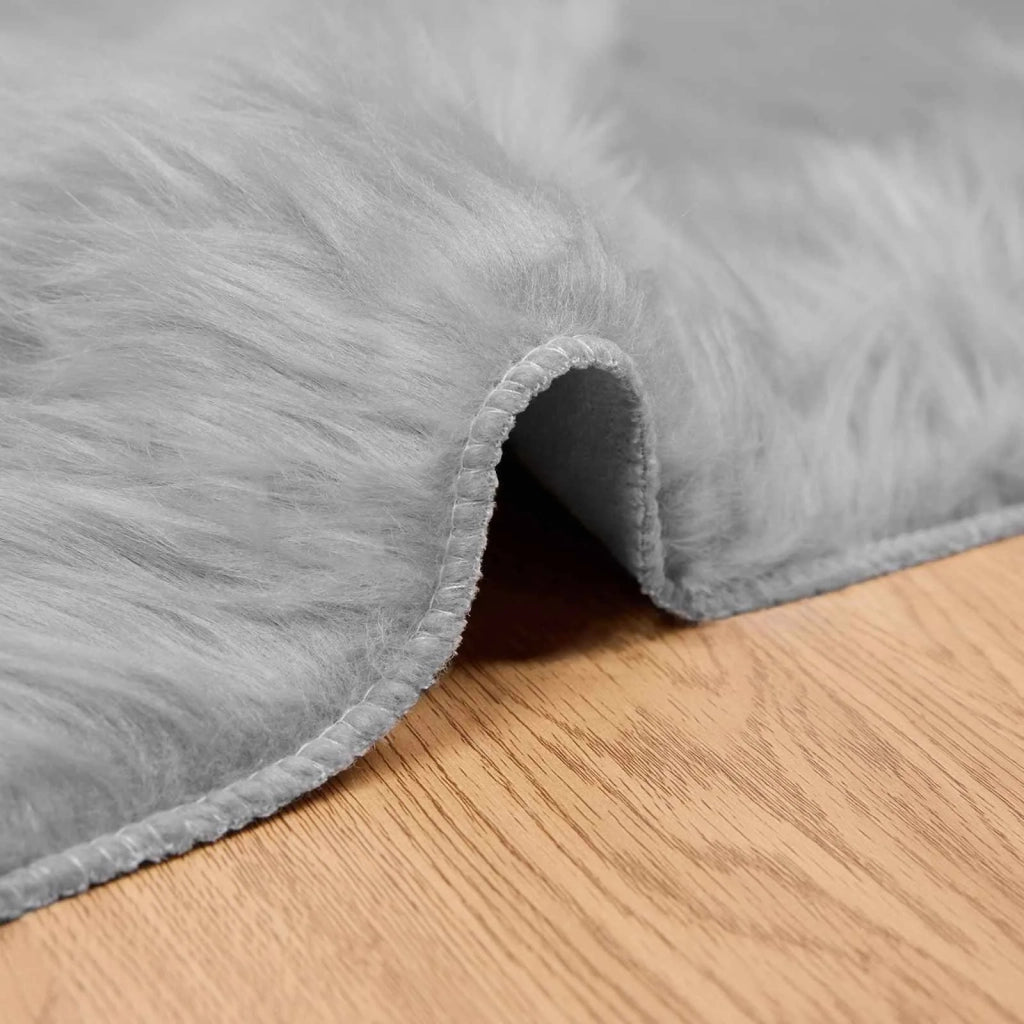 Tappeto in finta TAFALLA | Tappeto del soggiorno Grigio 80 x 200 cm Poliestere