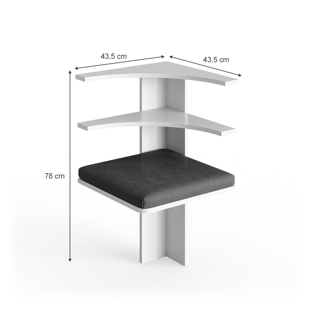 Vicco Panca ad angolo Bianco 43.5 x 43.5 cm