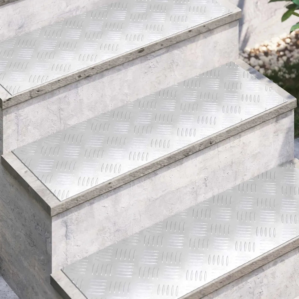 Gradini per Scale 2 pcs Argento 75 x 25 cm Alluminio 4104277