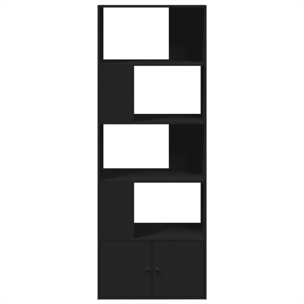 Libreria Nera 70x36x189 cm in Legno Multistrato 3295318