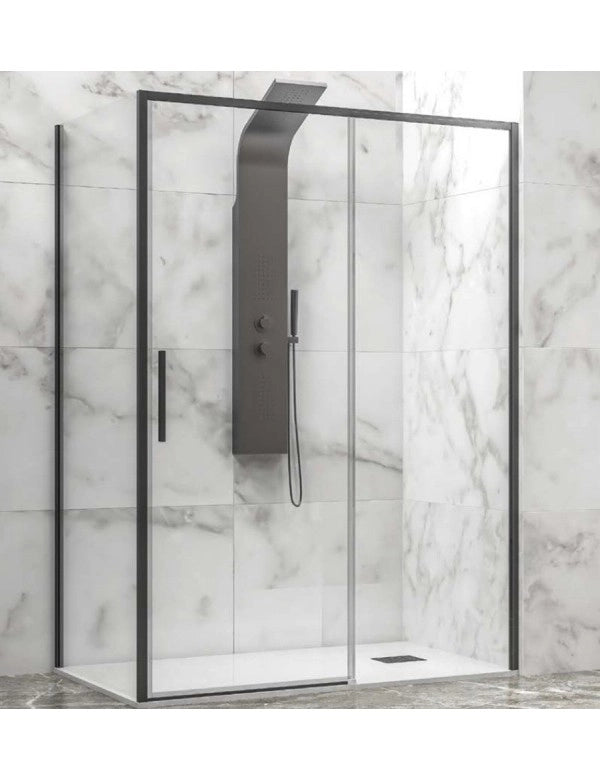 Box doccia LEA 400 120x70 x200 cm profilo nero