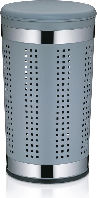Asciugamano a forma rotonda in metallo lucido grigio chiaro