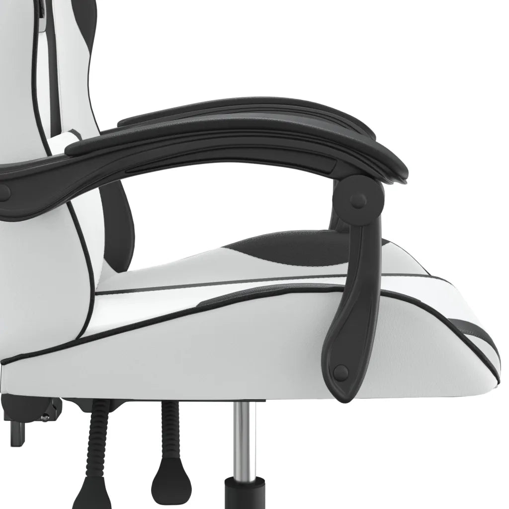 Sedia da Gaming Bianco e Nero in Similpelle 3143876