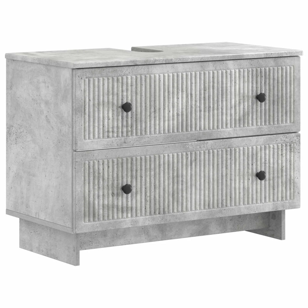 Set di Mobili da Bagno da 4 Pezzi EDE Grigio Cemento 3417903