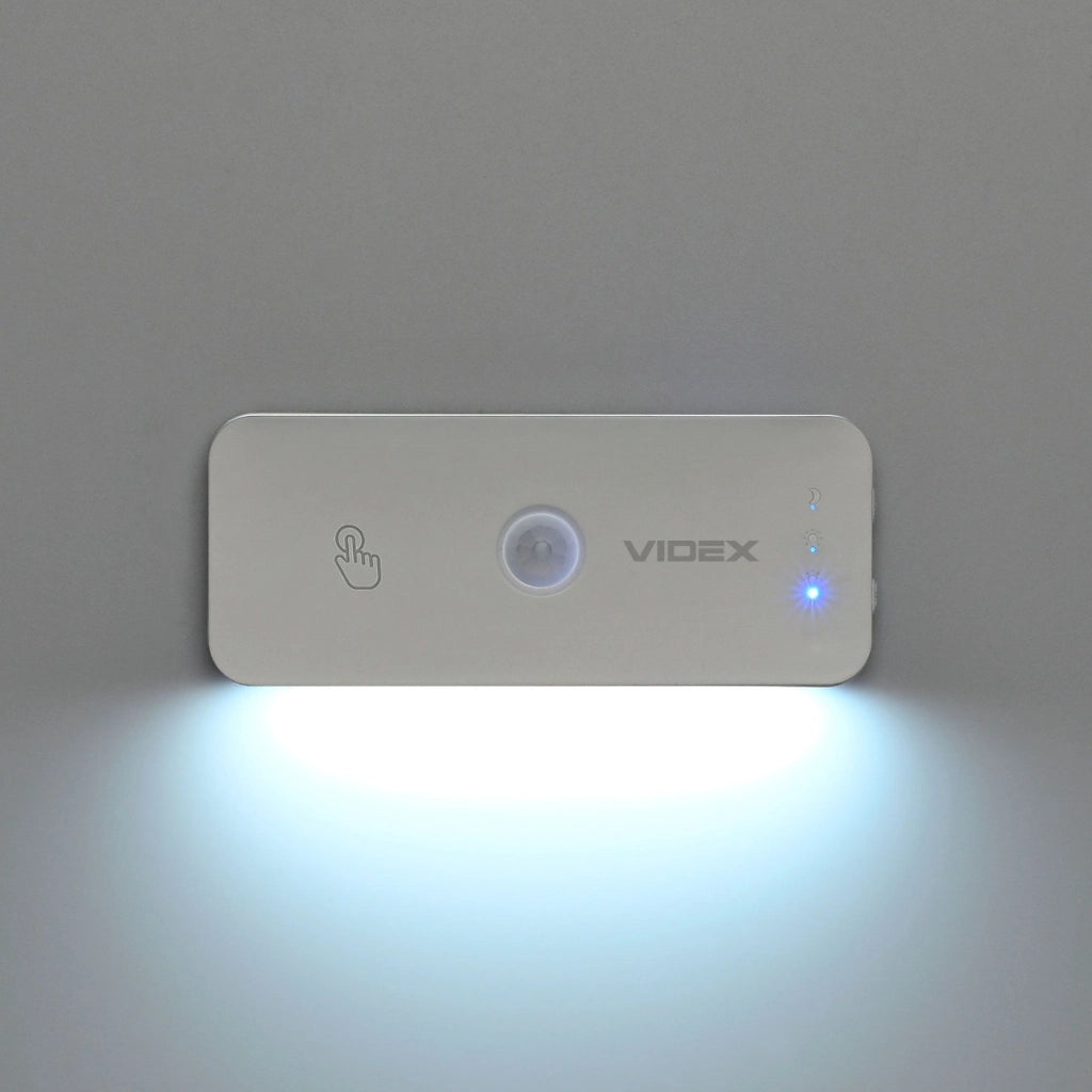 Lampada LED ricaricabile PIR USB‑C magnetica Videx VL‑NL053W‑S