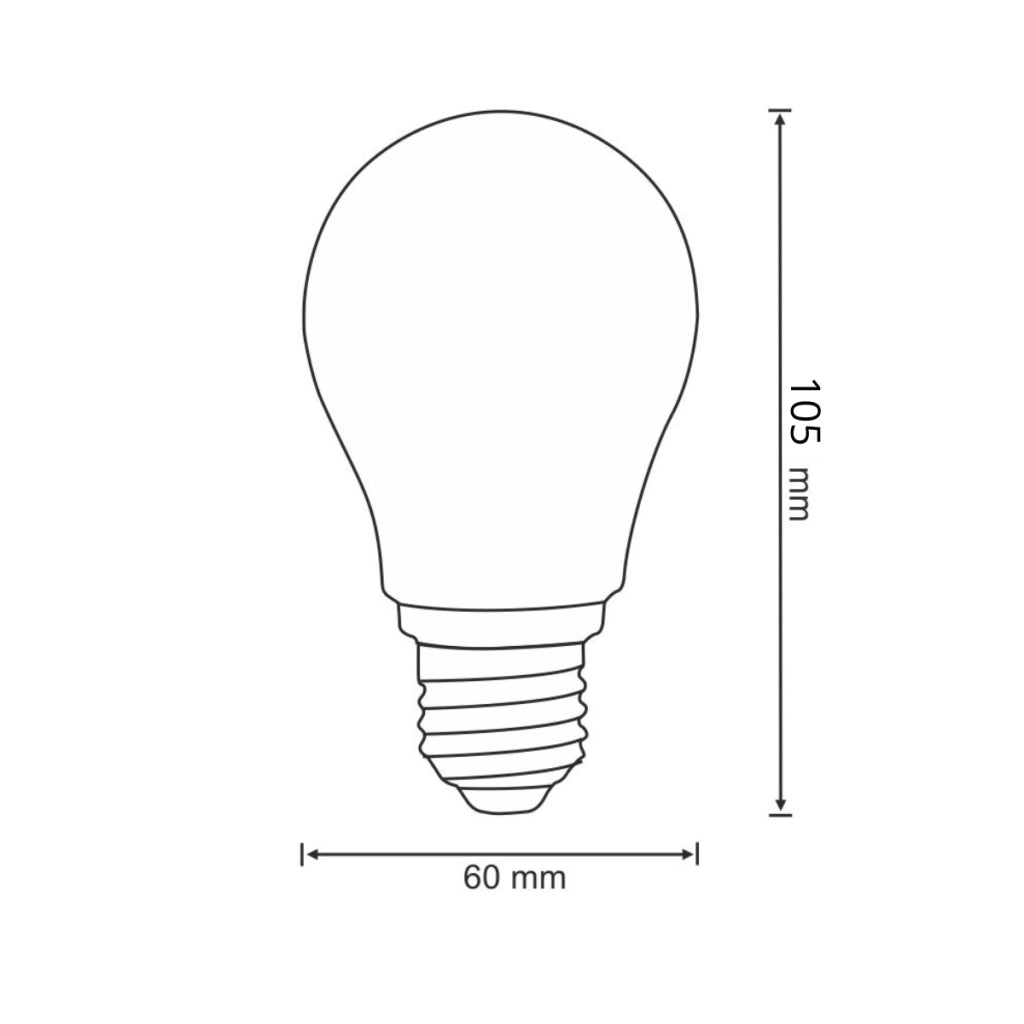 Lampadina LED Filamento A60 E27 6W 650lm 3000K Polux