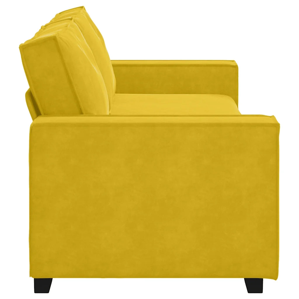 Divano a 3 Posti-Sofa 3 Posti Giallo 180 cm in Velluto 186459