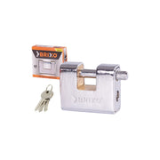 Lucchetto corazzato 90 mm ottone/acciaio antiscasso 3 chiavi - Brixo Top