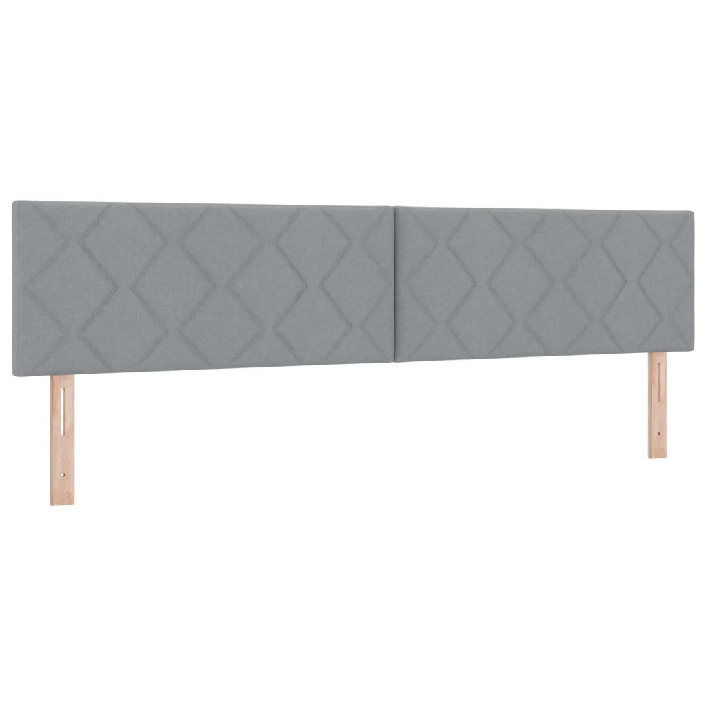 Letto box spring con materasso Grigio Chiaro 200 x 200 cm 3451042