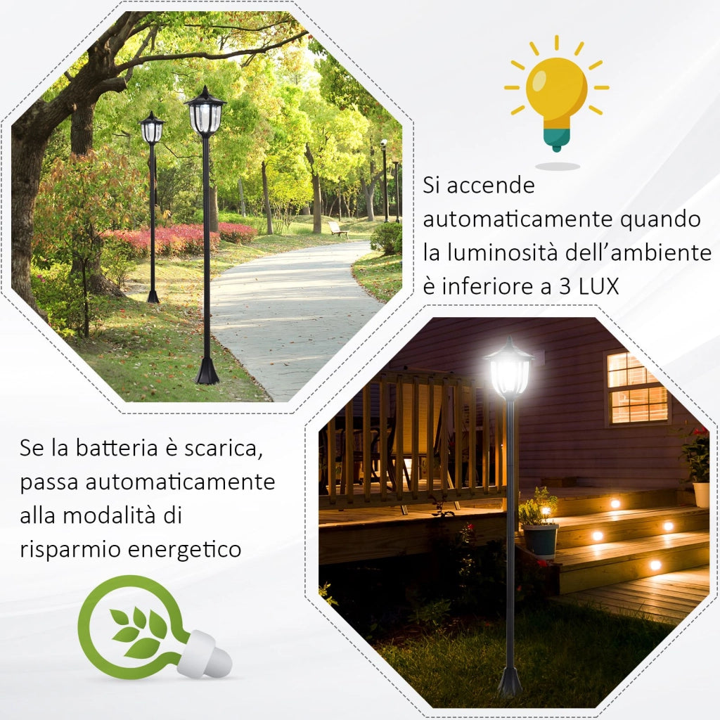 Lampione da Esterni con 6 Luci LED ¨C Minimal ¨C Impermeabile