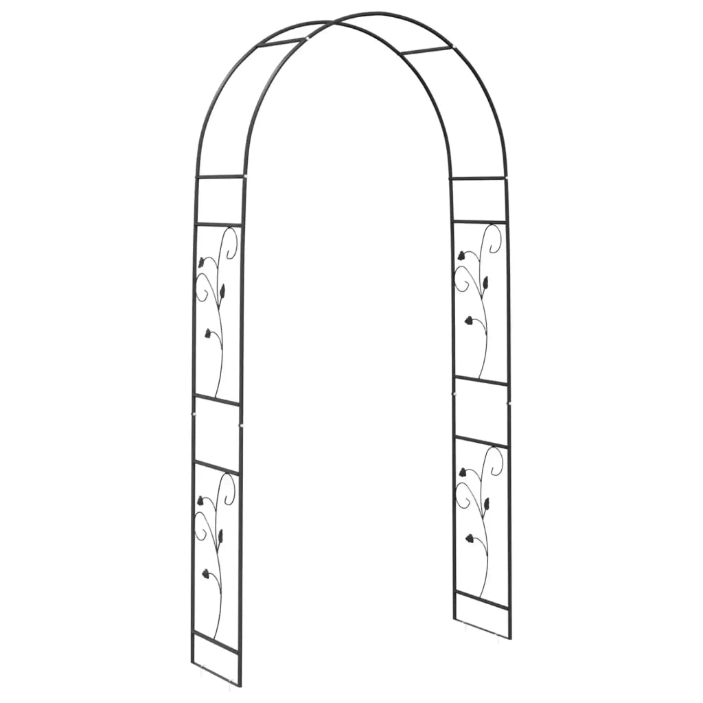 Arco da Giardino Floreale Nero 115 x 37 x 231 cm 42021351