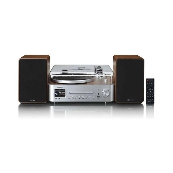 Compatto hi fi lenco mc series mc 860wdsi bluetooth wood e silver - 8711902093695