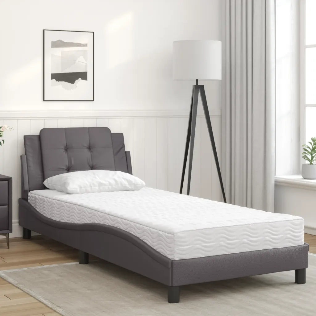 Giroletto senza Materasso Zadar Grigio 100x200 cm in Similpelle
