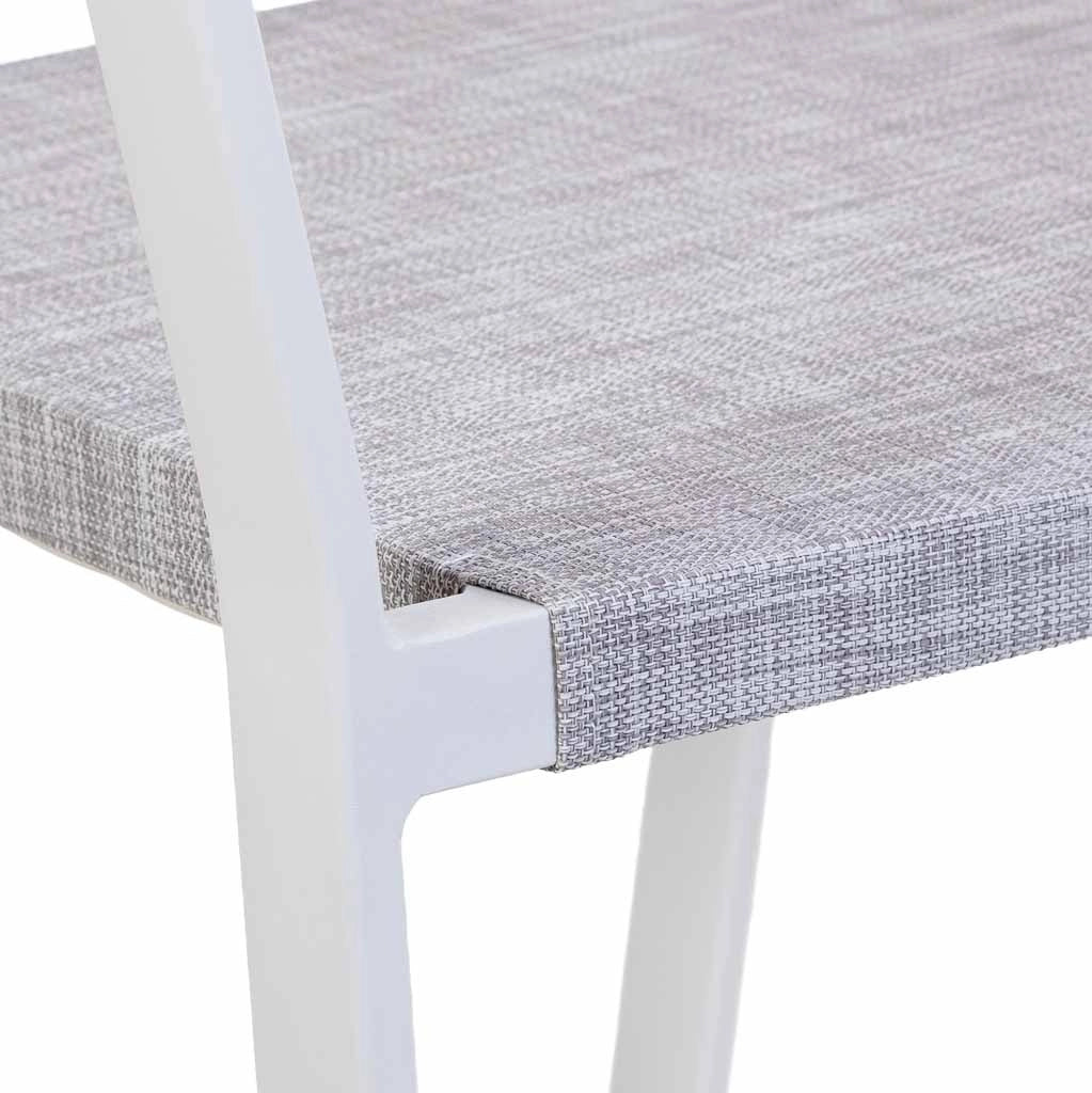 Sedia in alluminio bianca 57x62x78