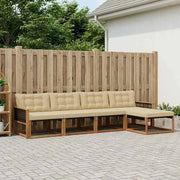 Set di divani da esterno 5 pz Naturale e Beige 3381361