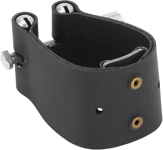 Accessorio per tenorsassofono con attacco a becco - fissaggio adattabile - tenuta in pelle PU - accessorio compatto - ottimale funzionalità - codice articolo: Ligatuur Verstelbare Schroef - Modello: Tenorsaxofoon - Materiali: Pelle PU