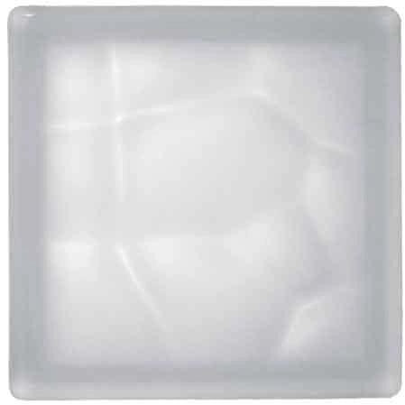 VETROMATTONE ONDULATO BIANCO SATINATO 19x19x8 cm - 6 pezzi