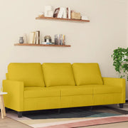 Divano a 3 Posti-Sofa 3 Posti Giallo 180 cm in Velluto 728082