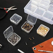 15 scatole di archiviazione piccole, plastica con coperchio (2 pezzi)
