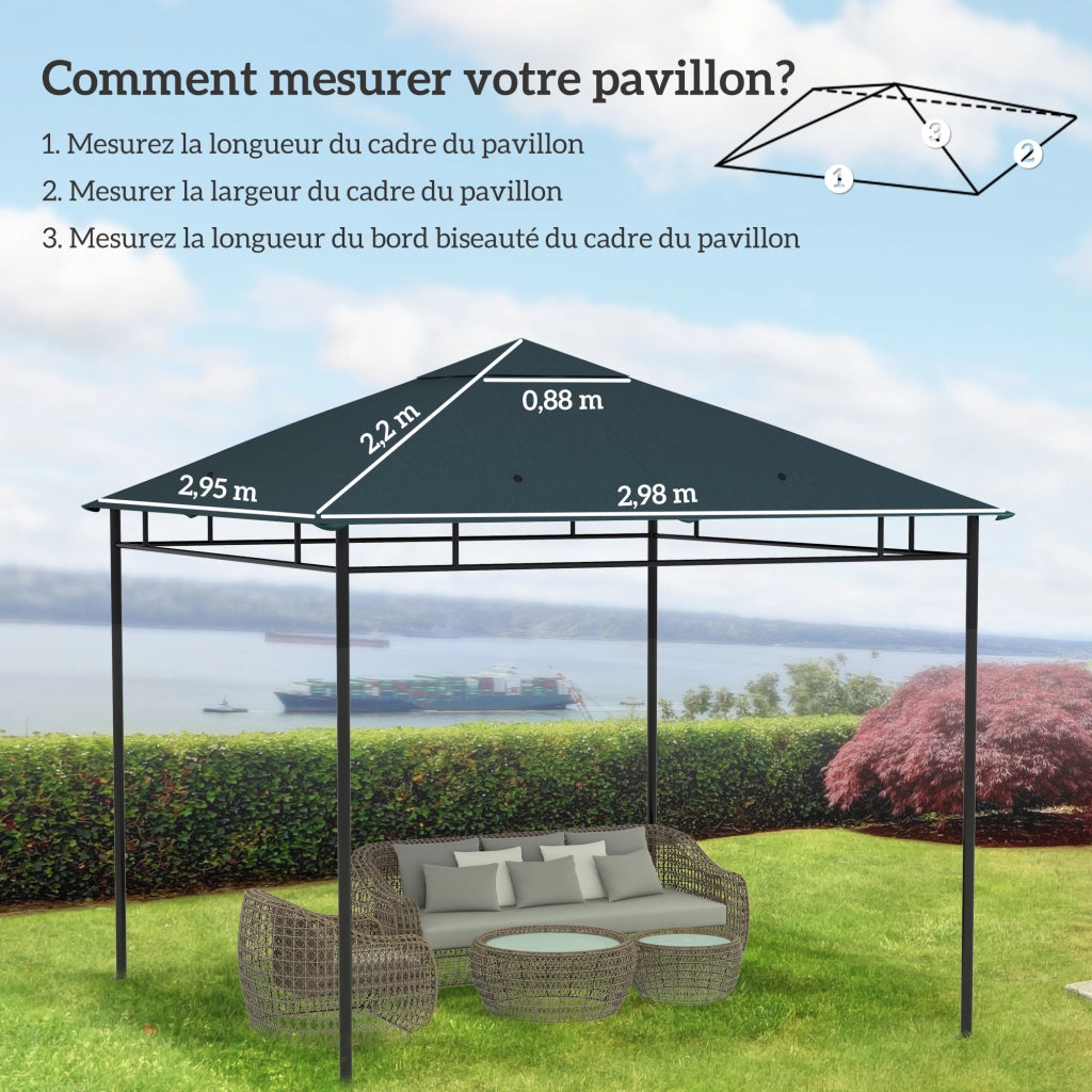 Tenda da giardino ¨C Minimal ¨C Grigio 3x3m