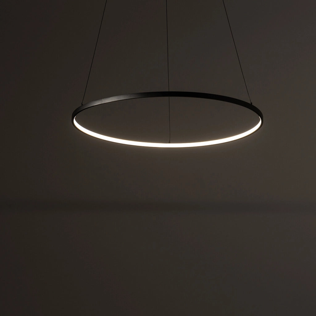 Lampada a sospensione Nowodvorski Circolo M nera LED 3000K