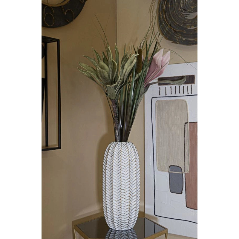 Vaso Resina Leaf cm ø 18,5x46