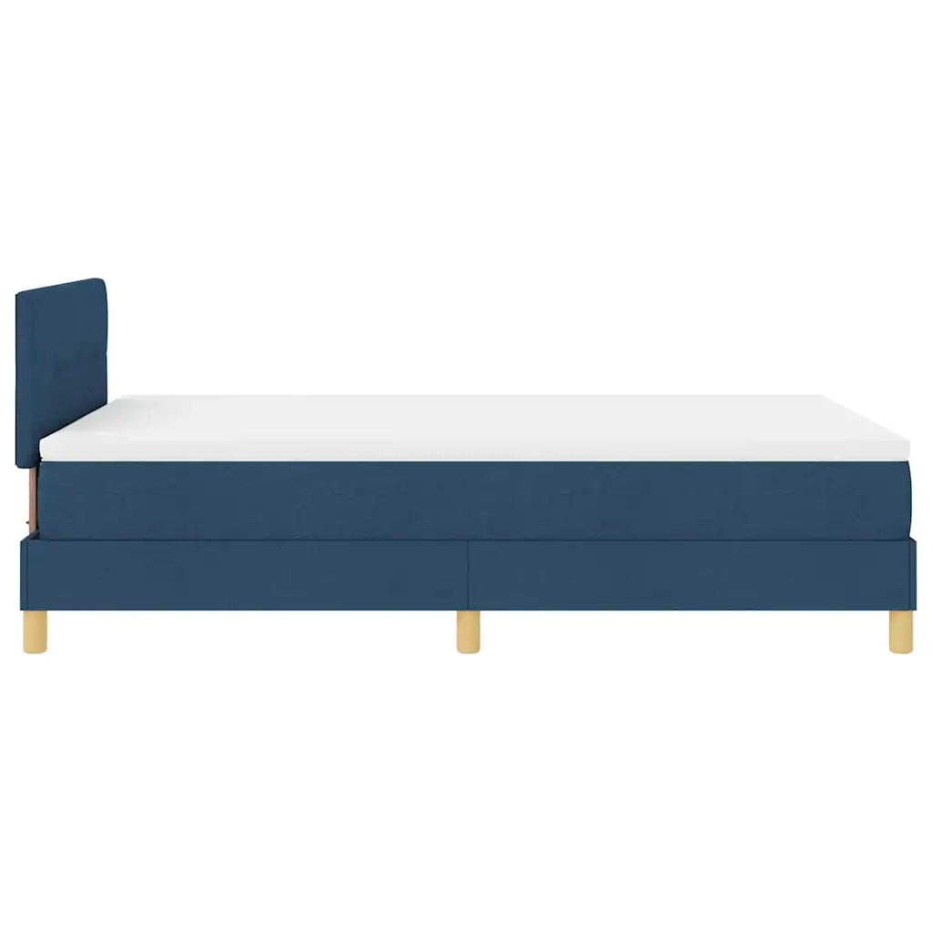 Letto a molle con cuscino con testiera Blu 120 x 190 cm Tessuto 3338908