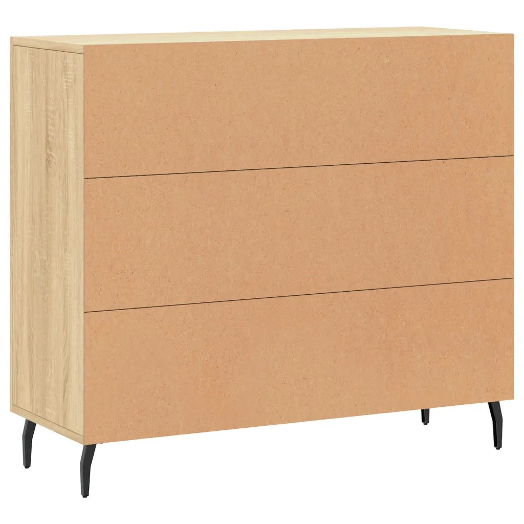 Credenza Rovere Sonoma 90x34x80 cm in Legno Multistrato 828127