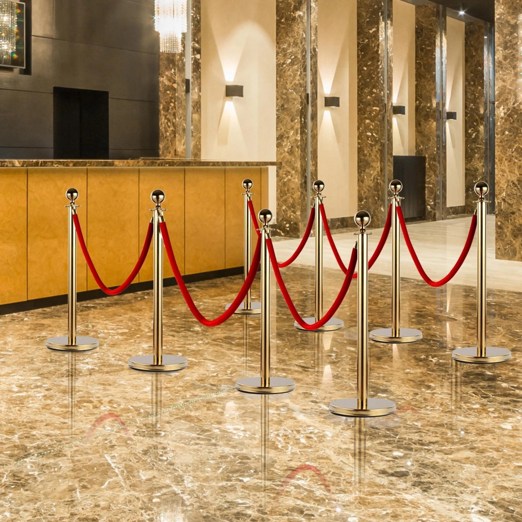 Colonnina Segnapercorso per Code ¨C Minimal ¨C Acciaio Rosso e Oro