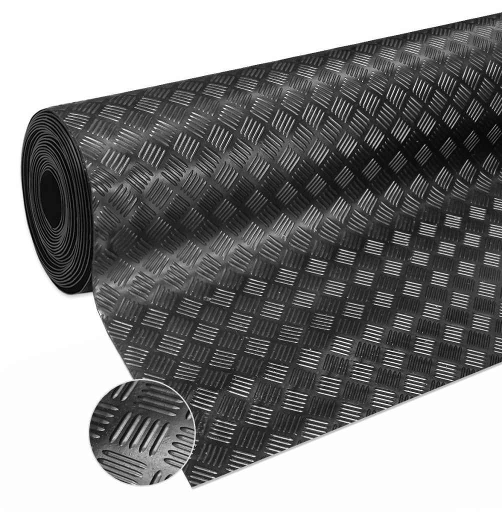 Passatoia Gomma Isolante Antiscivolo Tappeto Copri Pavimento Lamiera Zerbino Robusto 100x400 cm