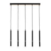 Lampada a sospensione lineare DESTO nera 5xG9 Alfa