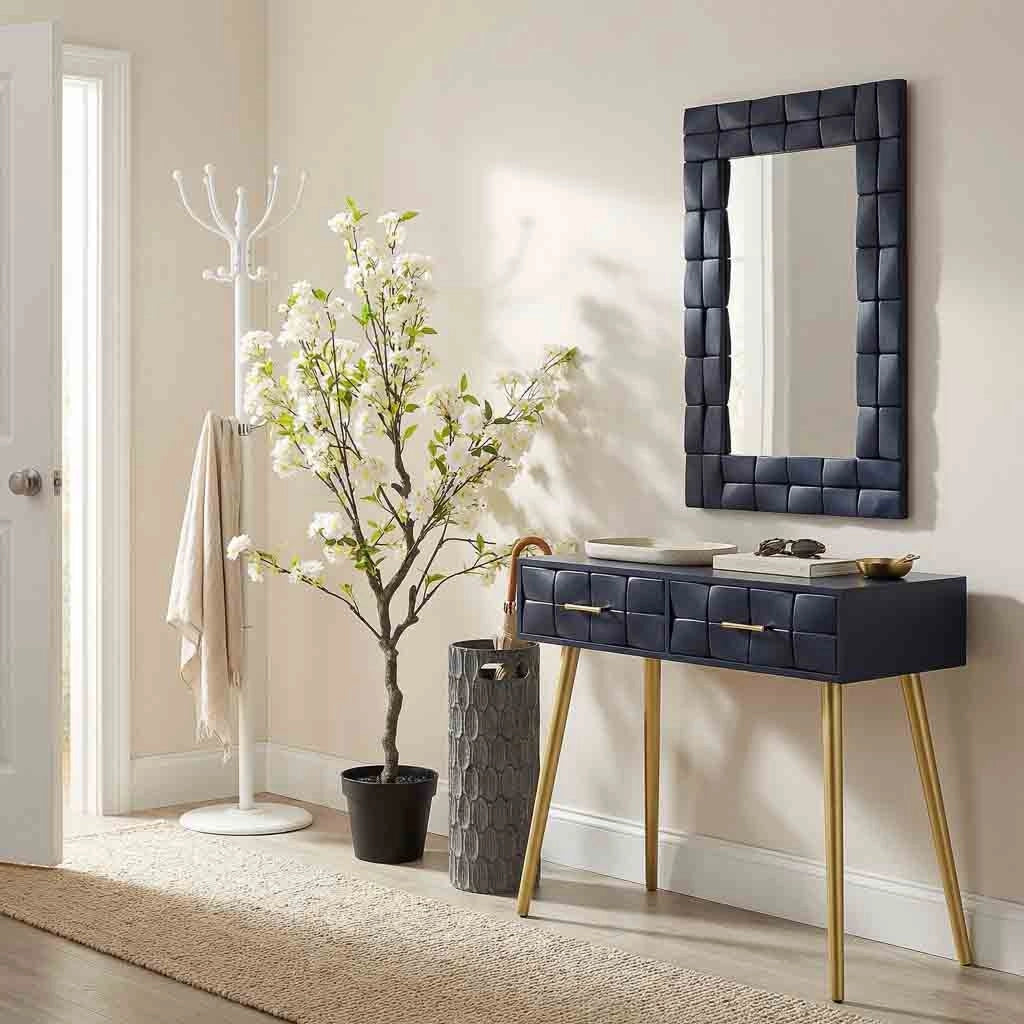 Mobile ingresso in legno nero 88x41x79h cm