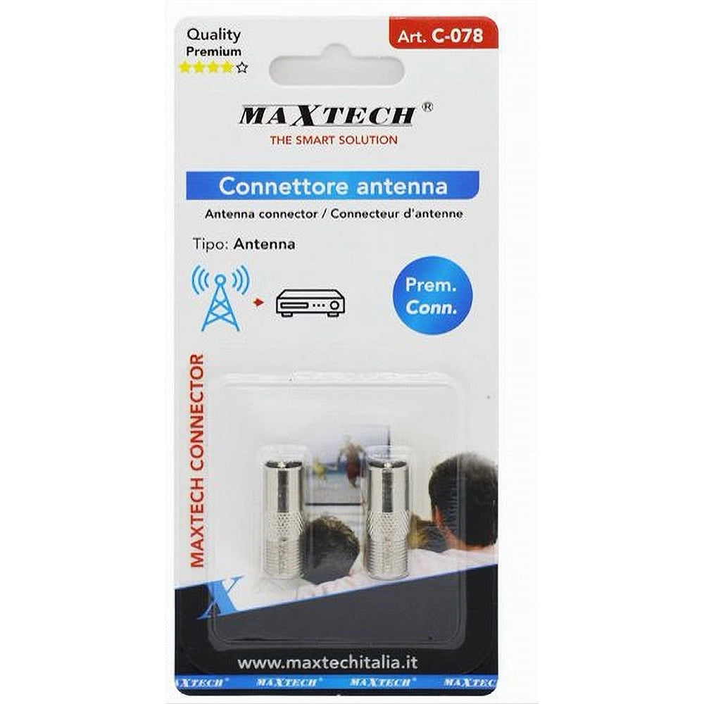 Trade Shop - Connettore Antenna Satellitare Adattatore Collegamento Cavo Coassiale Tv C-078 -