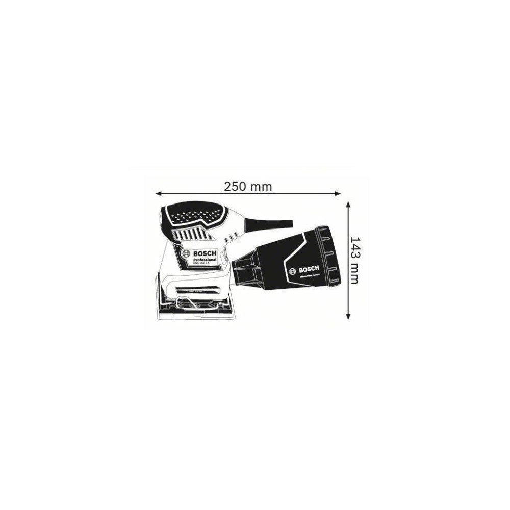 Trade Shop - Levigatrice Orbitale Palmare Bosch Gss 140 A Professionale 180 Watt Microfiltro -