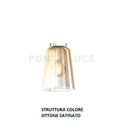 PLAFONIERA OTTONE SAT. 1 LUCE AMBRA 1164OS-PL1-AM
