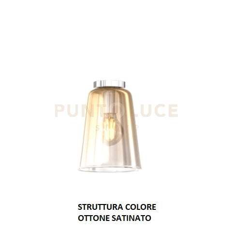 PLAFONIERA OTTONE SAT. 1 LUCE AMBRA 1164OS-PL1-AM