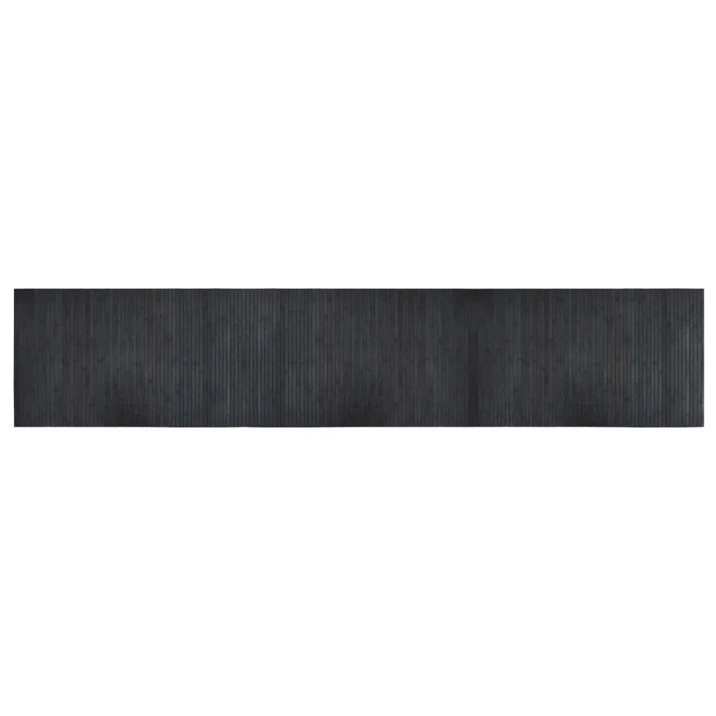 Tappeto Rettangolare Grigio 60x300 cm in Bambù 376724